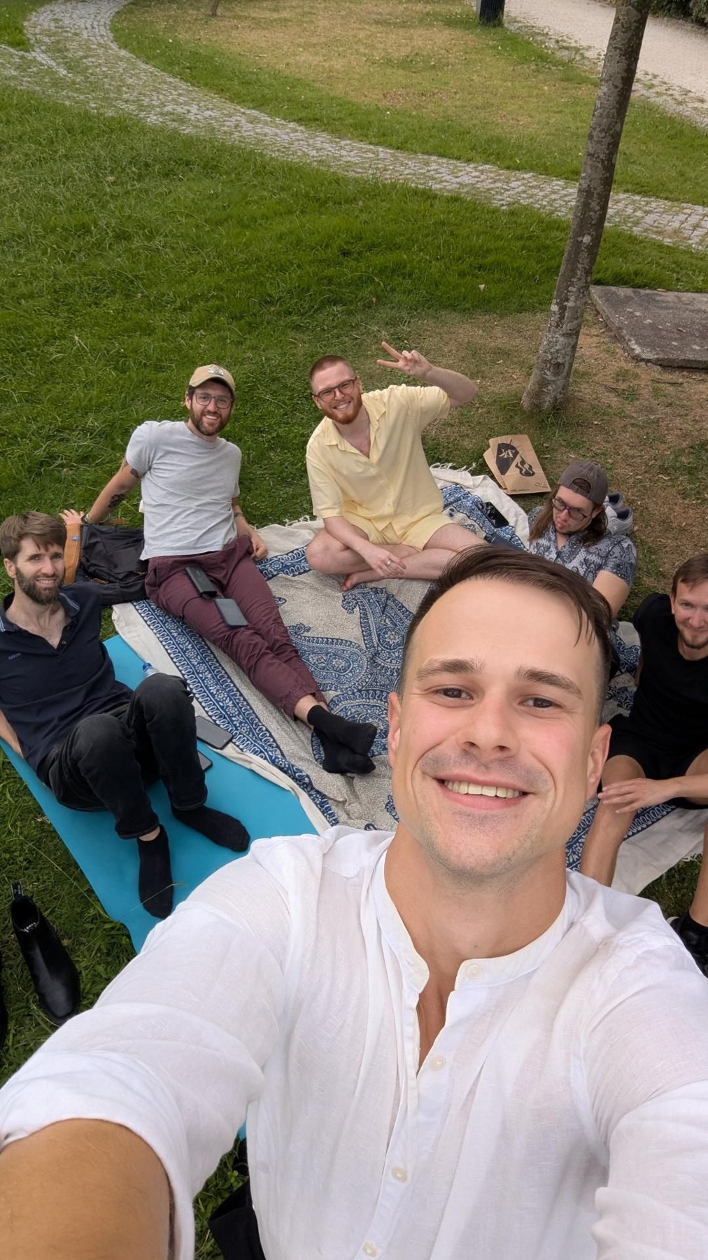Community members enjoying a daytime park meetup